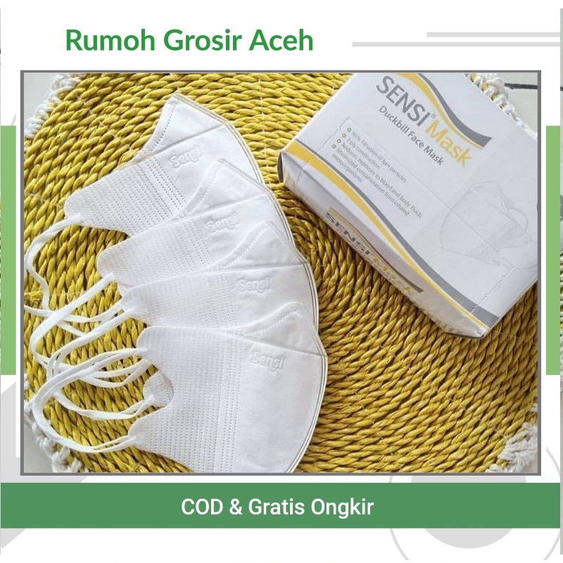 [ACEH] MASKER DUCKBILL SENSI ORIGINAL LOGO EMBOSS