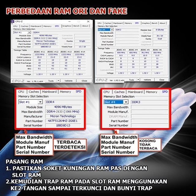 MEMORY RAM PC / RAM PC DDR4 4GB 2666MHZ