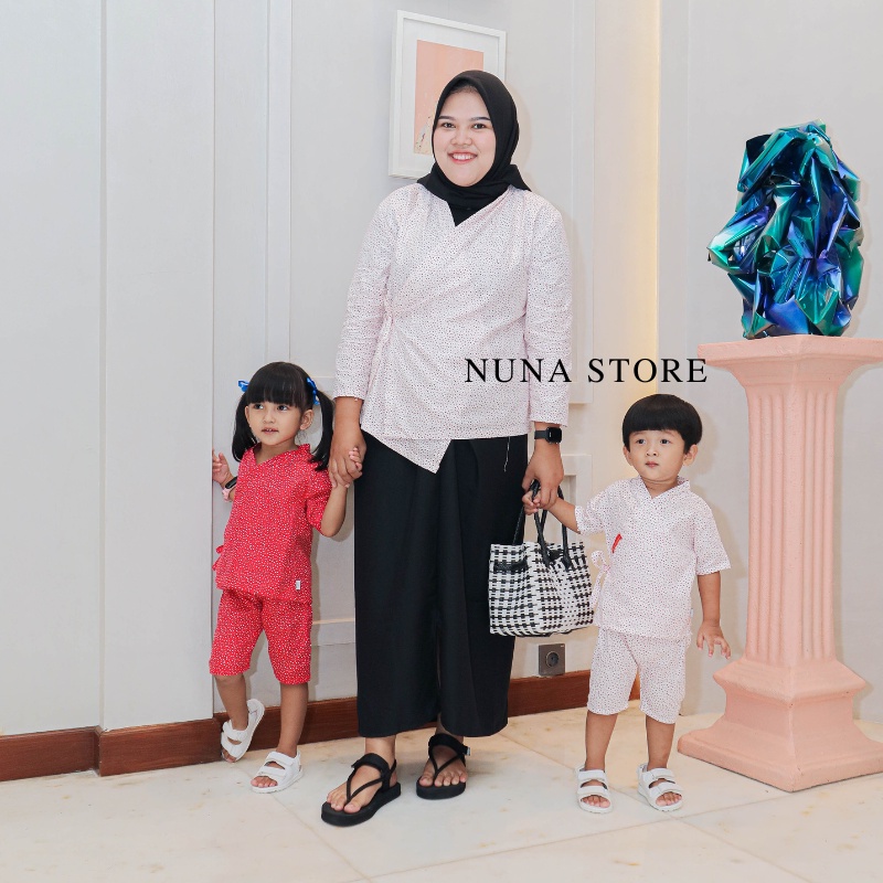 Nuna Store Kimono Baju Pendek Kimono Bayi Celana Pendek One Set Kimono Takoyaki Usia 1 – 3 Tahun