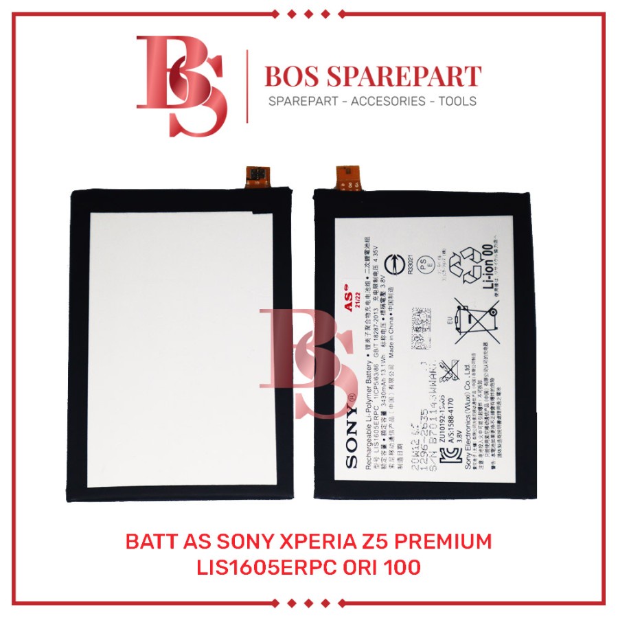 BATTERY AS SONY XPERIA Z5 PREMIUM / LIS1605ERPC ORI 100 / BATERAI / BATRE