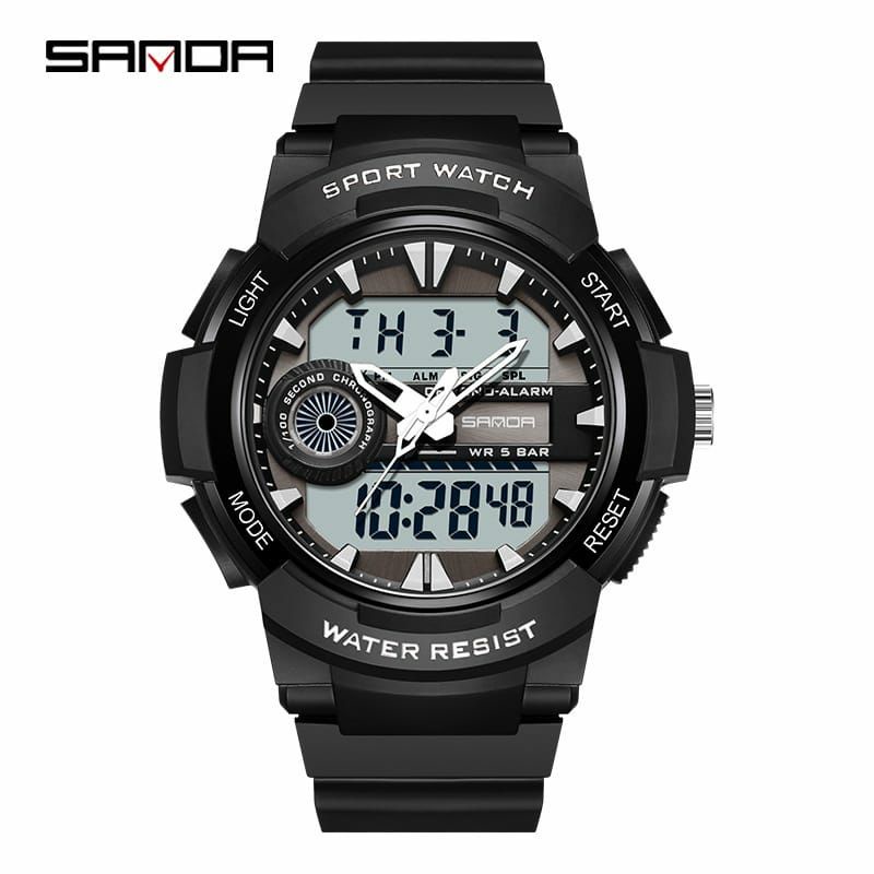 BIG SALE SANDA 6082 Jam Tangan Pria Digital Analog Tali Rubber Shockproof Anti Air