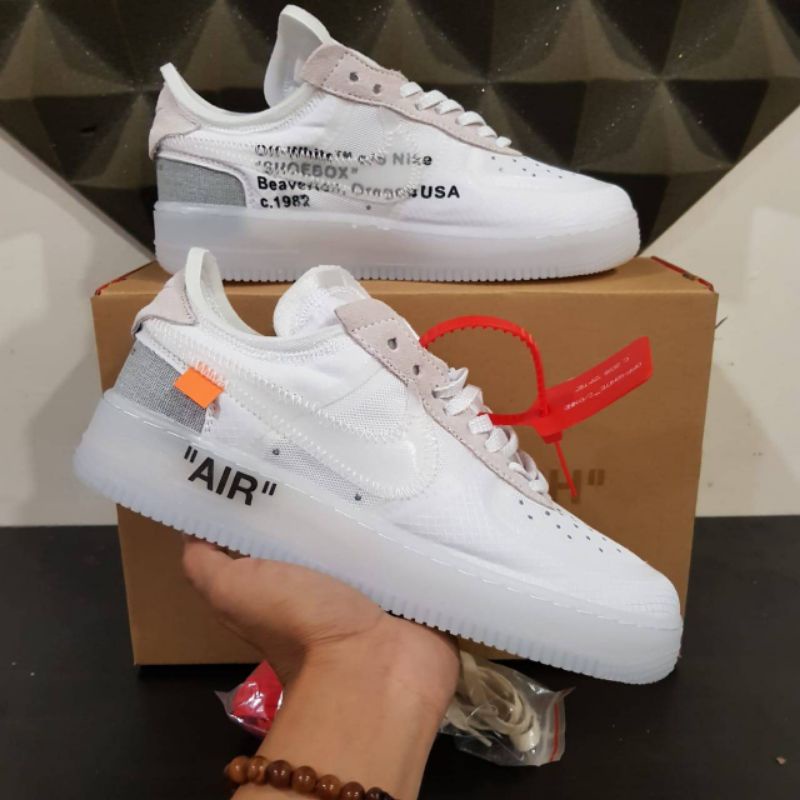 Sepatu Fashion Pria AF 1 Off White White