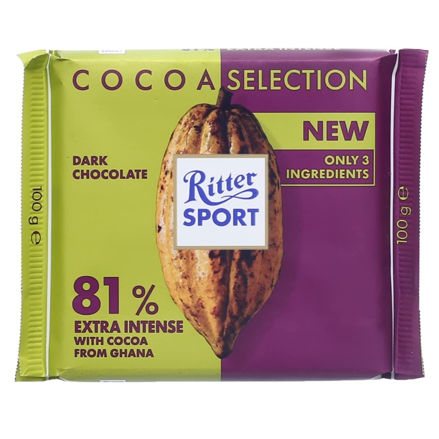 

(COKELAT) RITTER SPORT DARK CHOCOLATE 81% EXTRA INTENSE 100GR