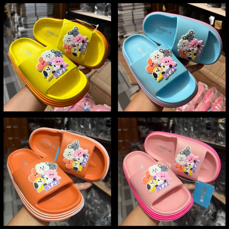 SANDAL ANAK IMPORT KARET Kartun BT21