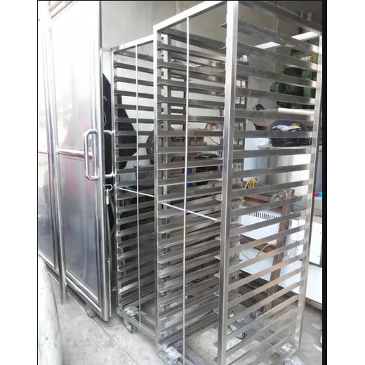 Display Trolly Roti Rak Loyang Tray Susun