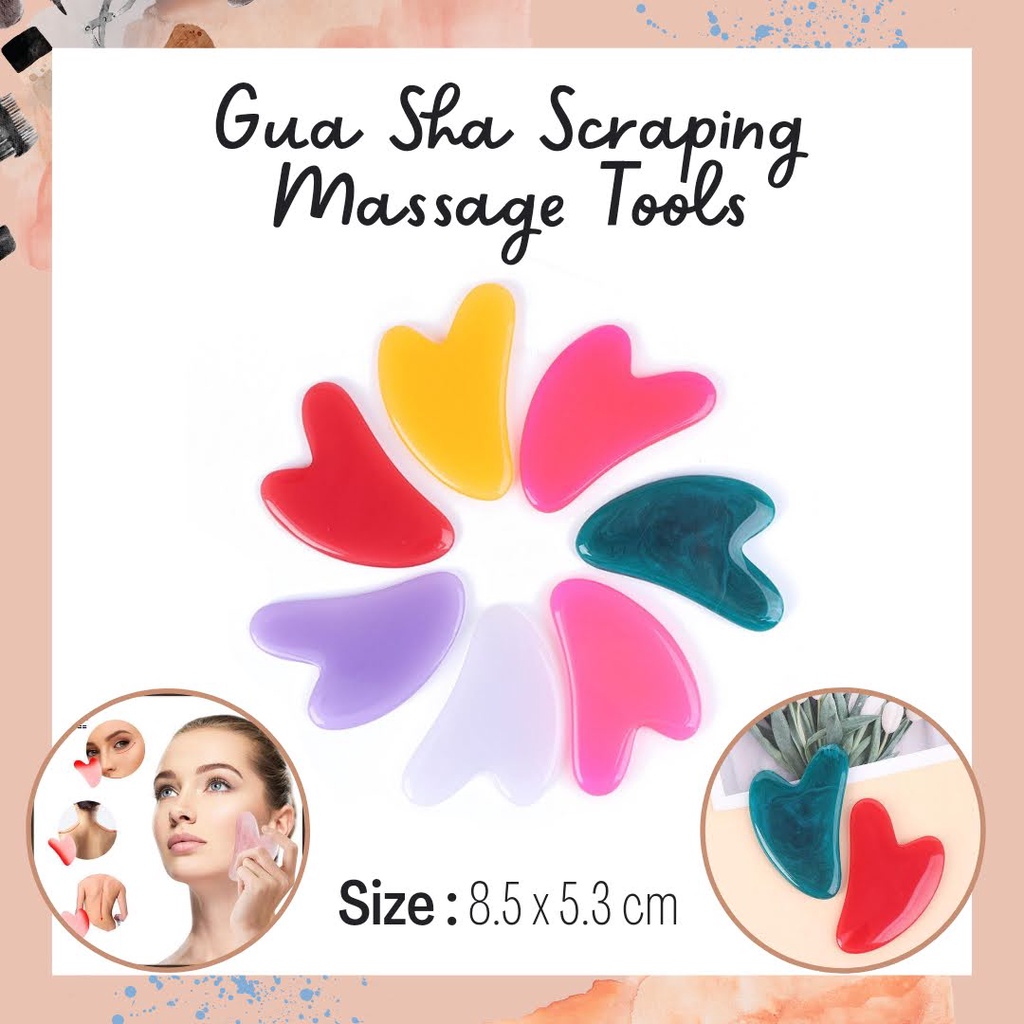 Gua Sha Massage Scrapper Alat Pijat Tubuh dan Pemijat Wajah Portable Resin Wajah Tirus Pemijat Mata Relaksasi Punggung Tangan Kaki Alat Perawatan Muka