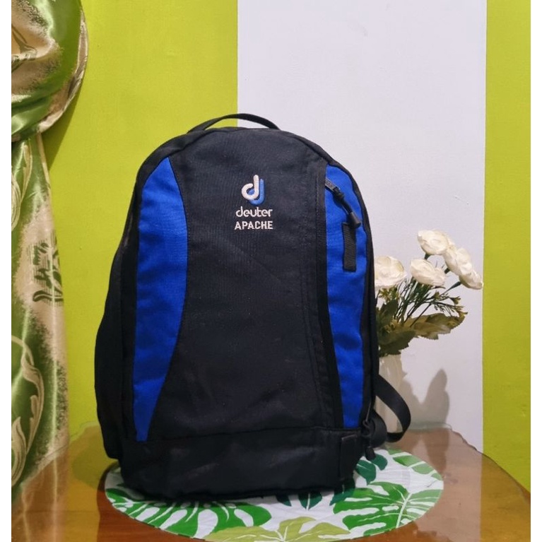 tas ransel deuter hitam biru bagpack preloved keren