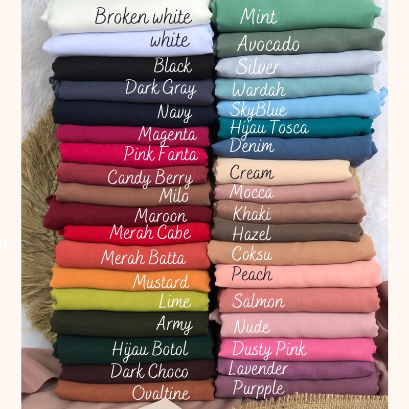 Keza - Plainsquare Payet Pearly/Jilbab Segiempat Jahit tepi 60 WARNA (Payet)/Hijab Kondangan Daun &amp; Mutiara