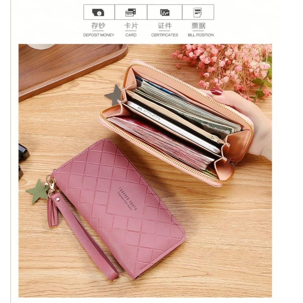 NEW PRODUCT Forever Youth Dompet Wanita Cantik Dompet Panjang dengan Tali Pendek Import - D1001 2390