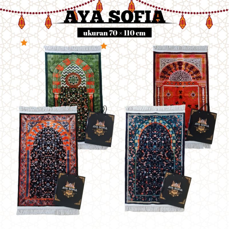 Sajadah Exclusive Aya Sofia Turkey + Paper Bag