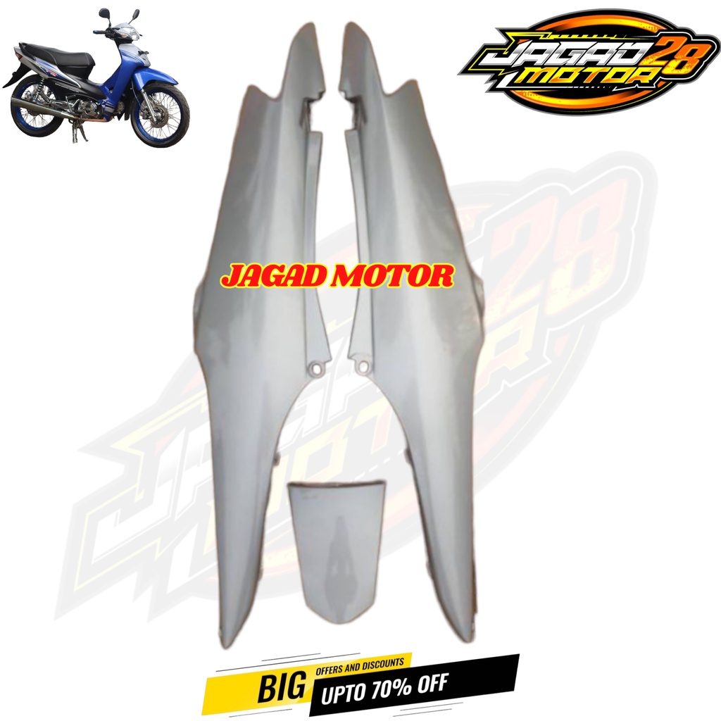 Body Belakang Supra Fit New Fit X Fit S Silver / Bodi Belakang Supra Fit New Fit X Fit S Silver / Cover Body Bodi Belakang Samping Kanan Kiri Honda Supra Fit New Fit X Fit S Silver