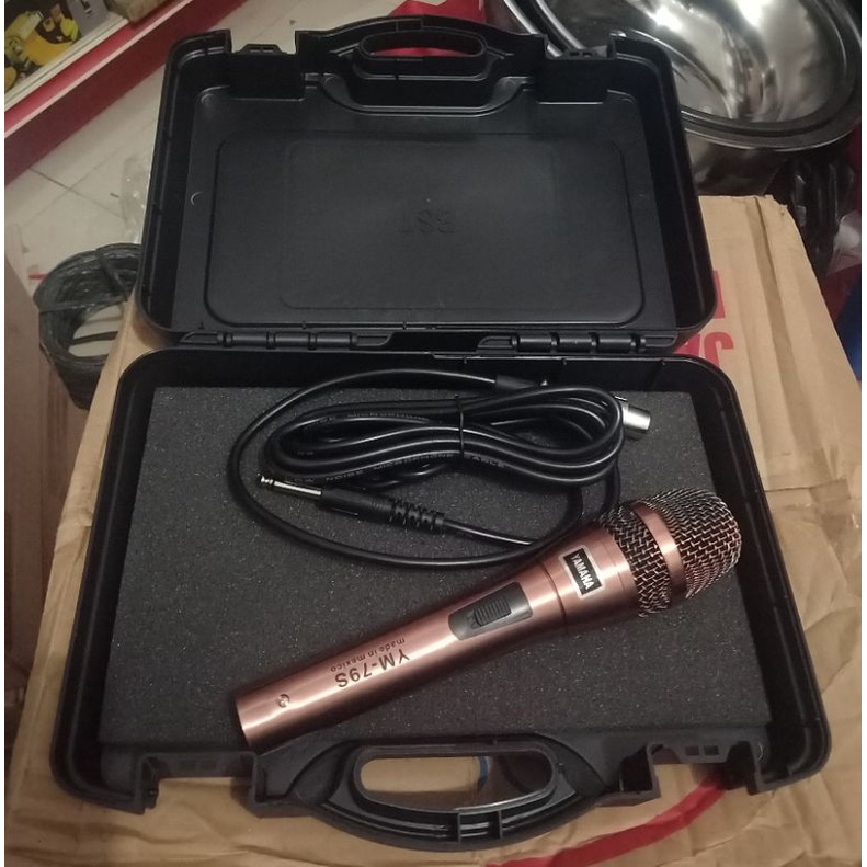 Mic Yamaha YM 79S besi gold + kabel 4m+koper pelindung ori