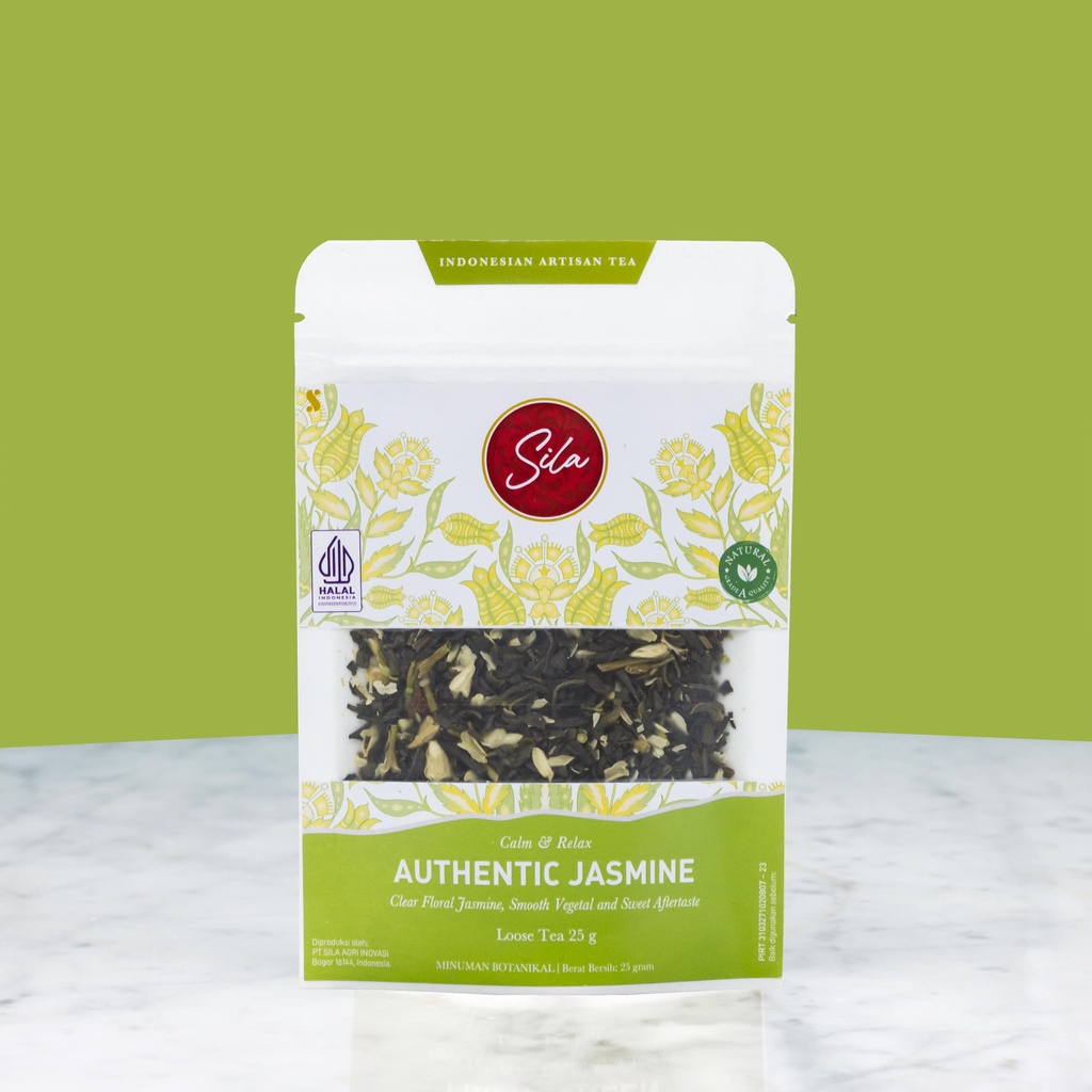 

Sila Artisan Tea - Authentic Jasmine - White Kraft Loose 25gr - Teh Premium - Green Tea