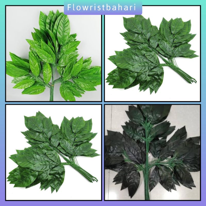 Daun Mangga Artificial 1 lusin / Daun plastik / Daun Dekorasi pelaminan