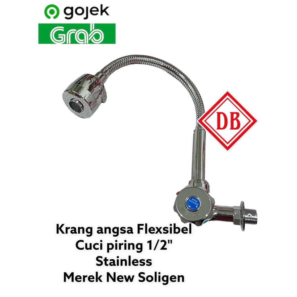 DB NEW SOLIGEN KRAN ANGSA CUCI PIRING FLEKSIBEL STAINLESS/KRAN CUCI PIRING/KRAN AIR