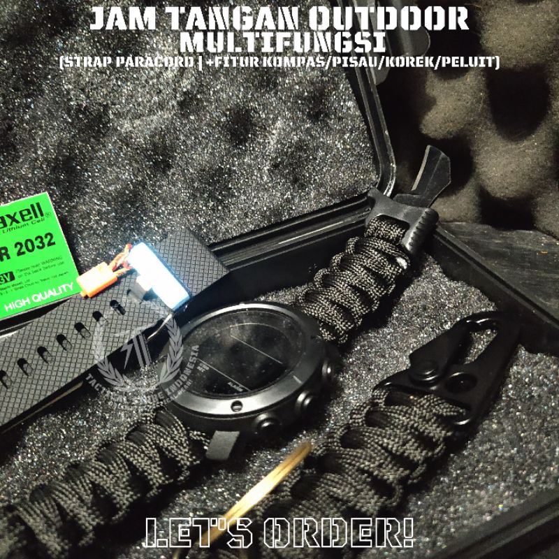 Jam Tangan Paracord Custom - Jam Tangan Tactical Outdoor Survival TSI SERIES #02