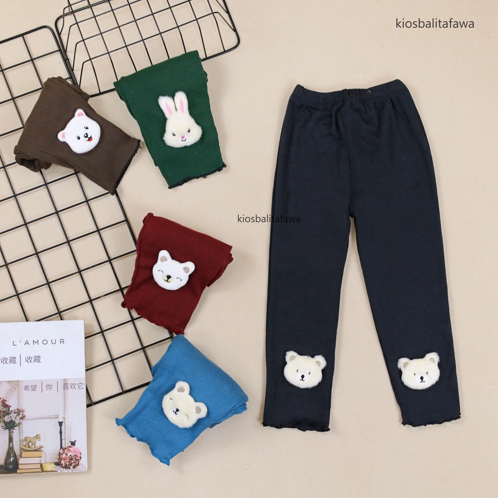 [IMPORT] Legging Dahyun uk 1-7 Tahun / Celana Panjang Premium Cotton Rib Anak Perempuan Bayi Balita Leging Polos Lejing Laging Knit Import baby cinnamon