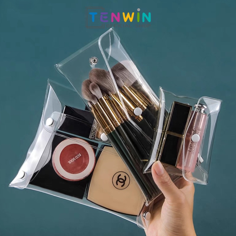 

Transparent Pensil case/make up tas/Tas Tempat Sabun Mandi Travel/Pouch Transparant/wallet Transparant-Tenwin