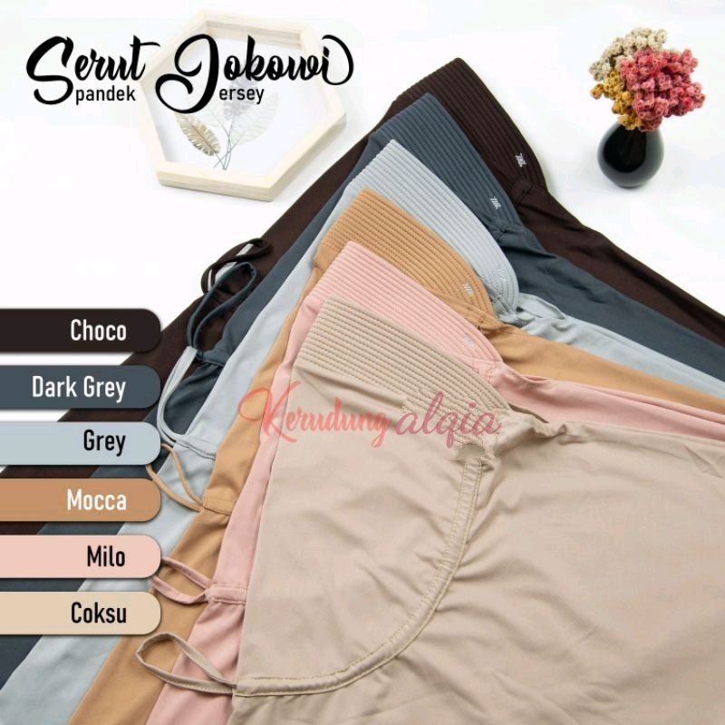 Jilbab Instan Serut hamidah Spandex Jersey | Bergo Serut jokowi | Bergo serut adiba