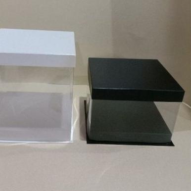 

FREE ONGKIR!Box Persegi Mika Transparan 30x30T25, 25x25T25/Box Kue Mika Persegi|KD1