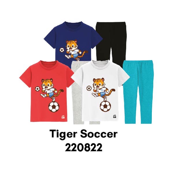 Baju Tidur Piyama Anak NAF World Cup Whale Goal Usia 2-8 Tahun Bahan Katun Premium