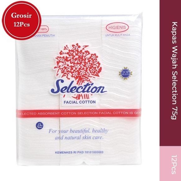 Kapas Wajah Selection 75gr Grosir 12Pcs