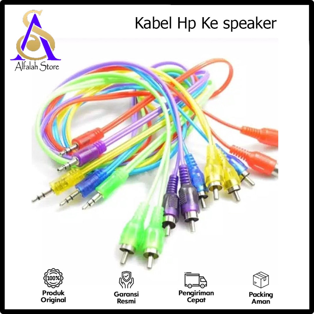 Kabel Audio Jack 2 in 1 3.5mm dari HP ke Speaker Salon