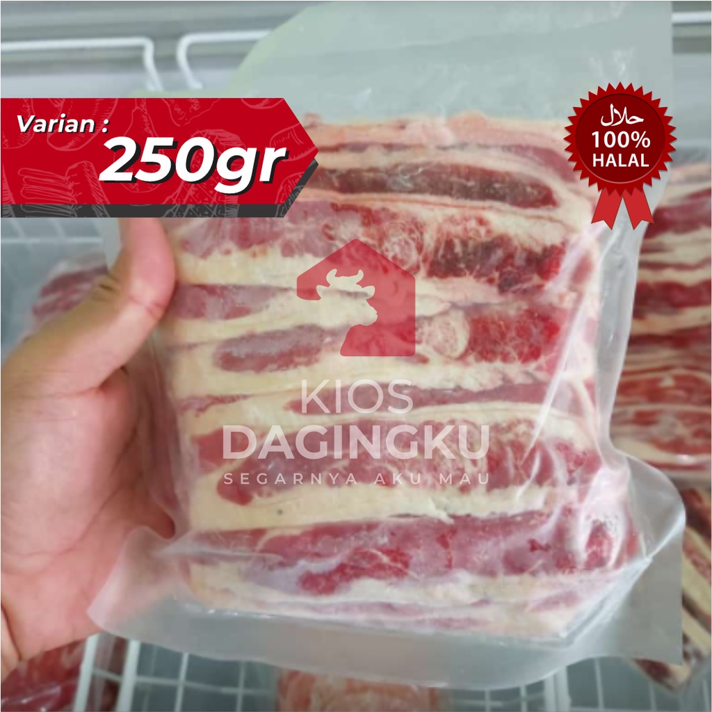 

Beef Slice SHORTPLATE @250gram /SHABU/GRILL/YOSHINOYA/YAKINIKU