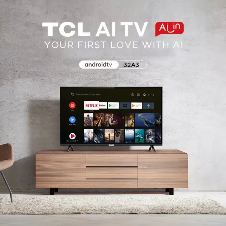 LED TV ANDROID TCL 32A3 32 Inch  HD Google certified with AI&amp;Dolby sound