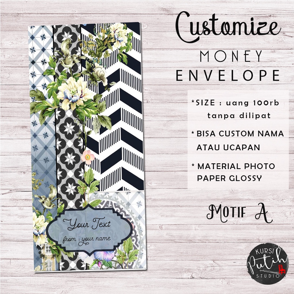

Amplop Uang untuk Lebaran / Wedding / Angpao motif Geo flower
