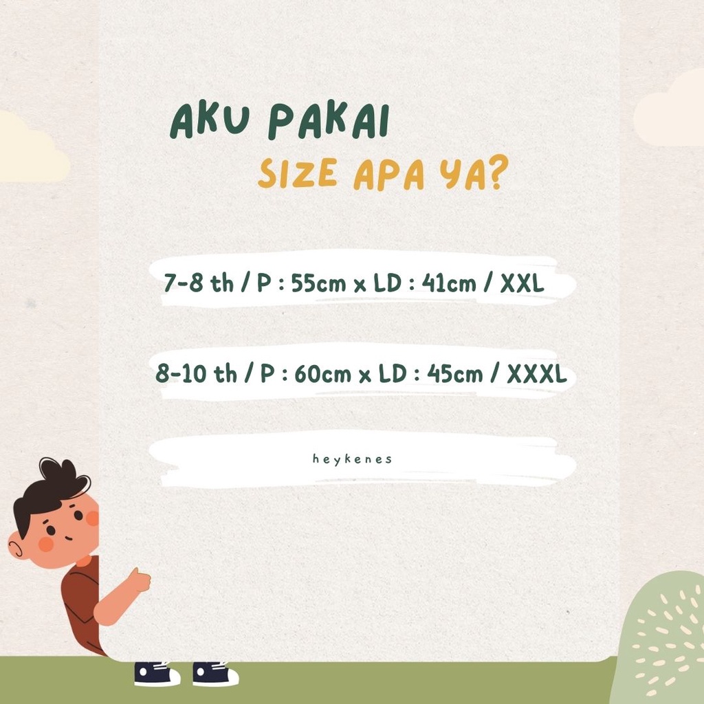 Heykenes Kaos Anak Custom Hobi 30s