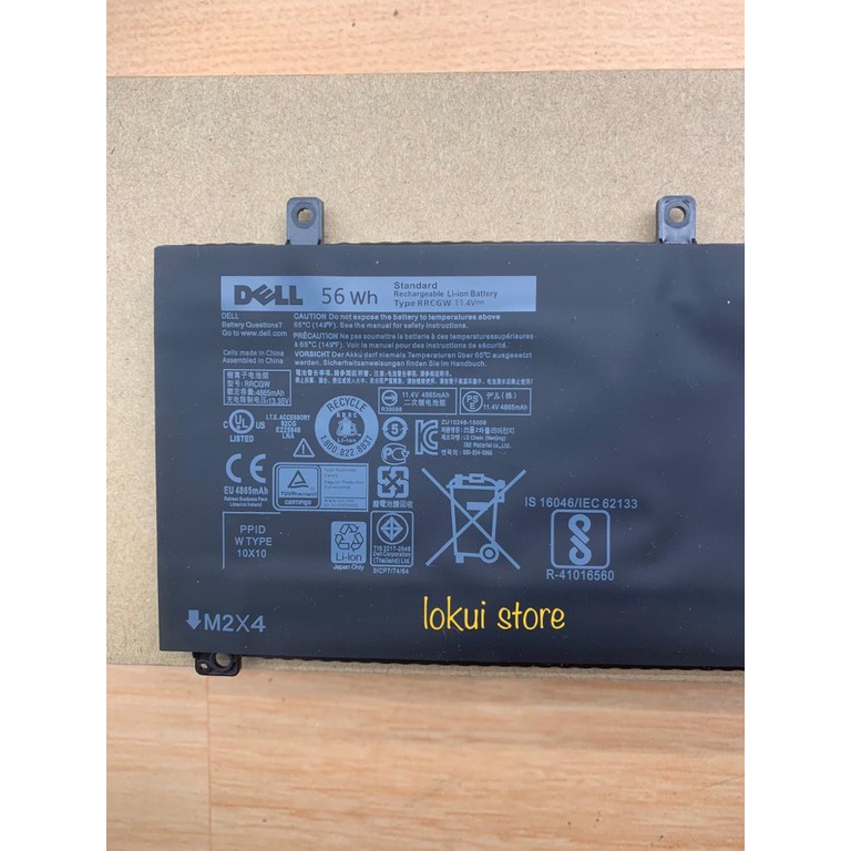 ORIGINAL BATERAI BATRE BATTERY DELL XPS15 XPS 15 9550 RRCGW ORIGINAL