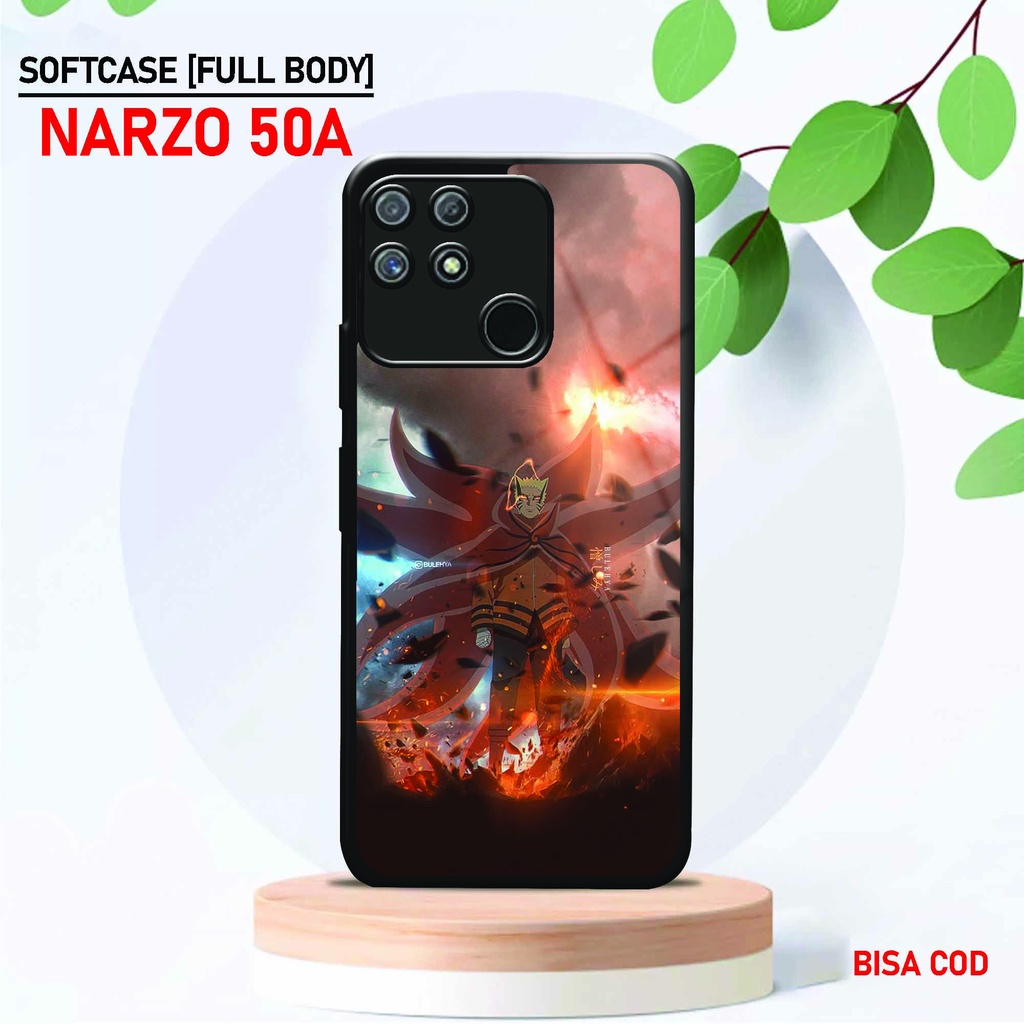 Softcase Kaca Kilau Realme Narzo 50A - ( SC 51 ) Case Full Body Realme Narzo 50A - Silikon Glossy Re