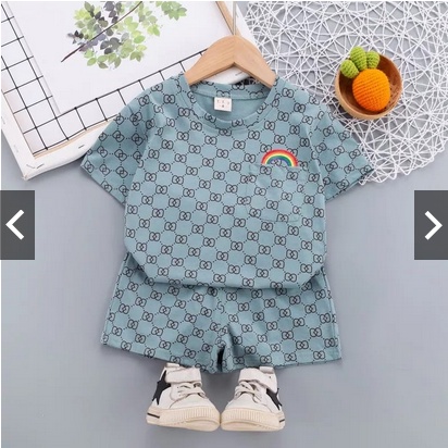 SETELAN ANAK PITA RAINBOW UNISEX /SET PITA RAINBOW BAHAN PREMIUM