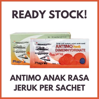 Antimo Anak Satuan Anti Mual Mabok Muntah Dimenhydrinate