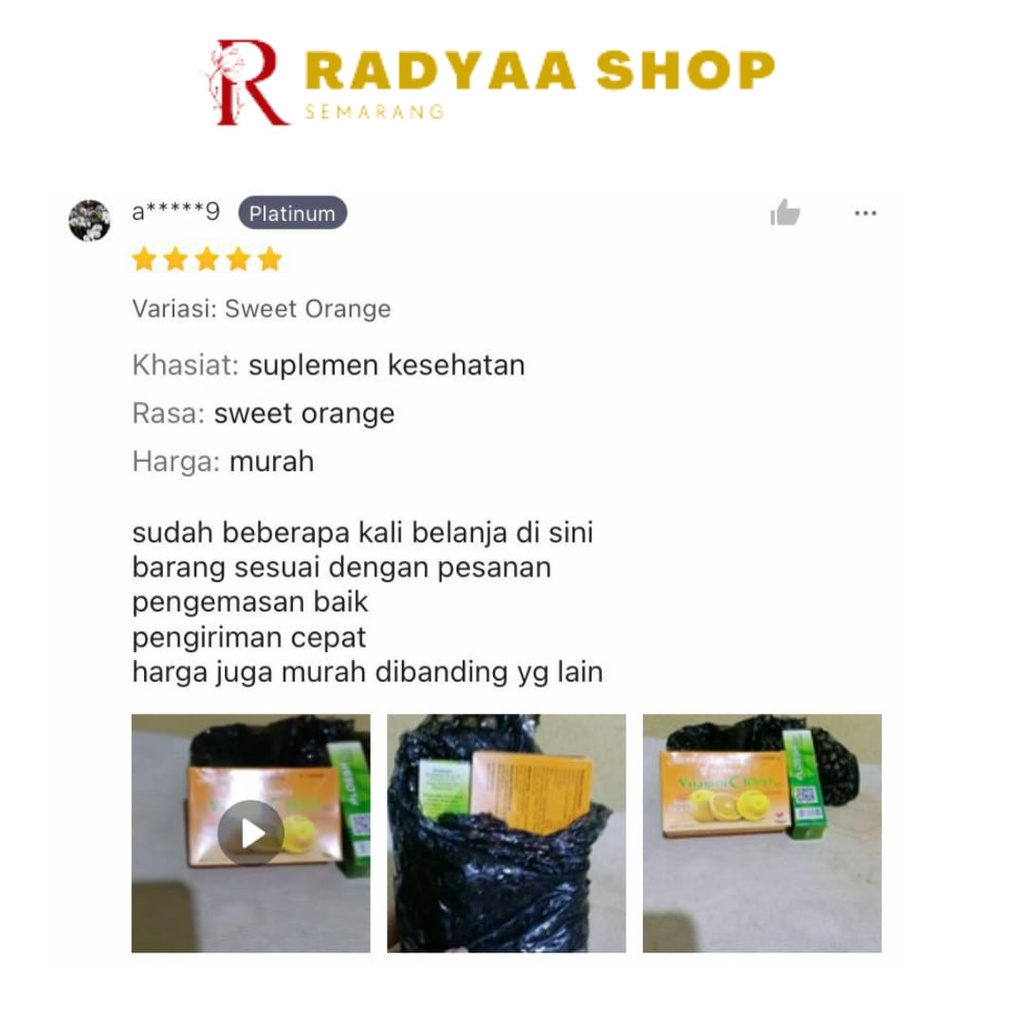 Sido Muncul Vitamin C 1000 Serbuk Lemon 6s - Jaga Daya Tahan Tubuh