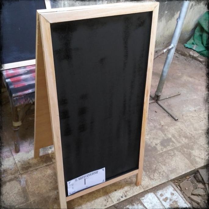 

chalkboard Blackboard papan tulis double stand size 90X60cm