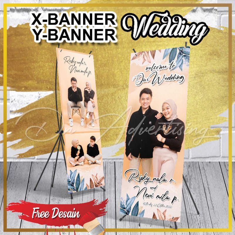 X BANNER WEDDING / BANNER WEDDING / Xbanner usaha