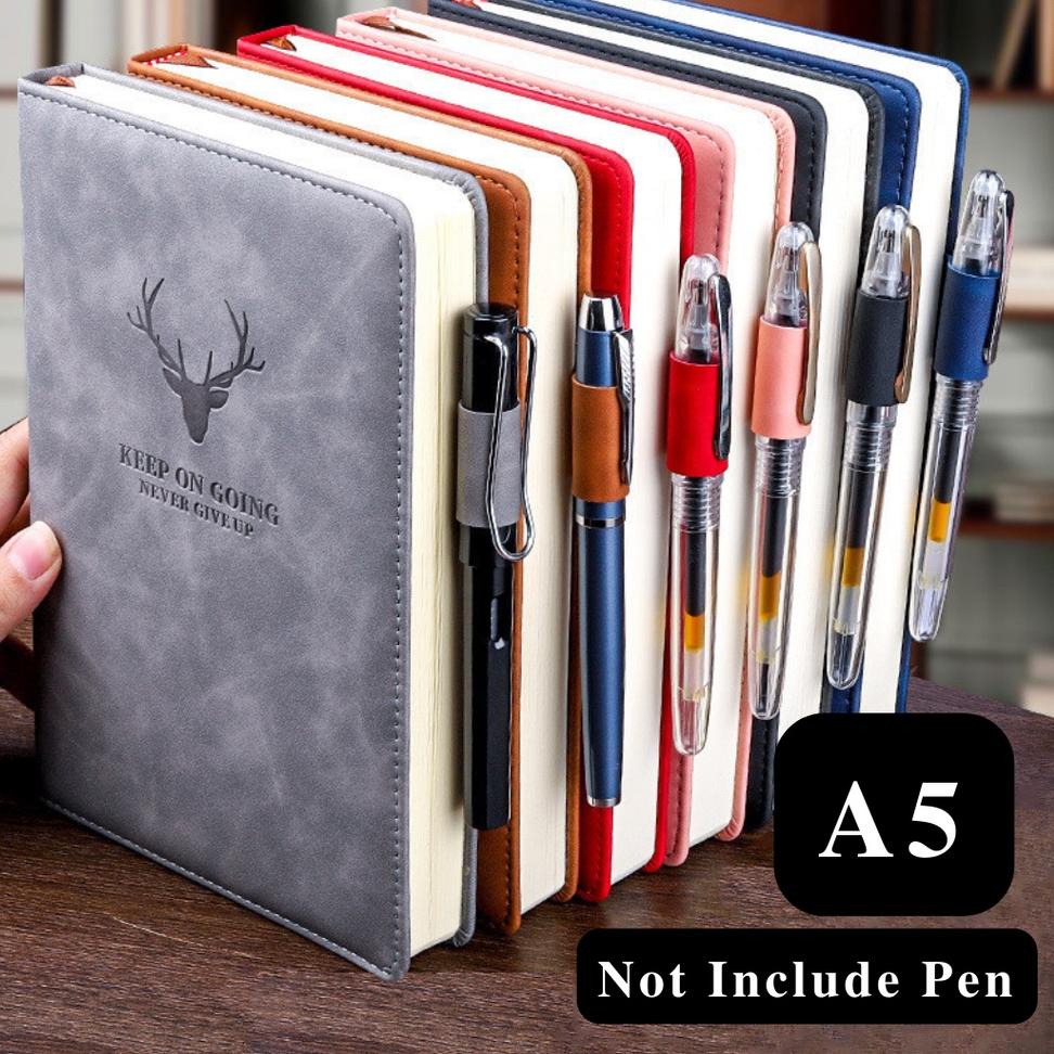 

゠ Buku Catatan Aesthetic A5 Agenda Kerja Planner Professional Kantor Office Meeting Rapat 180 Lembar Soft PU Leather Sekolah Kuliah ↢