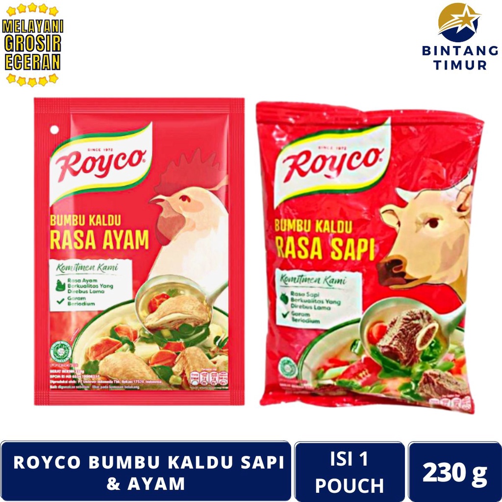 

ROYCO Bumbu Kaldu SAPI, AYAM 230g/Sachet