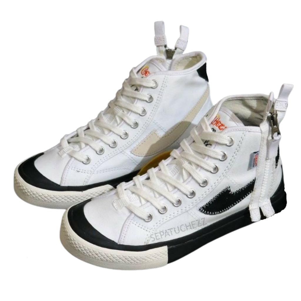 Brand's Sepatu Chezz Proto Flash Rabbit White Black HI Pria Wanita [ORIGINAL]