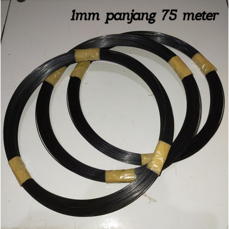 Jeruji Ruji Fiber Hitam 1mm panjang 75 meter