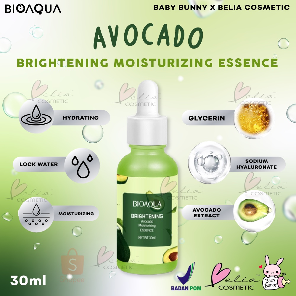 ❤ BELIA ❤ BIOAQUA Brightening Avocado Moisturizing Essence 30ml | Serum Wajah | Kulit Kering Wajah |