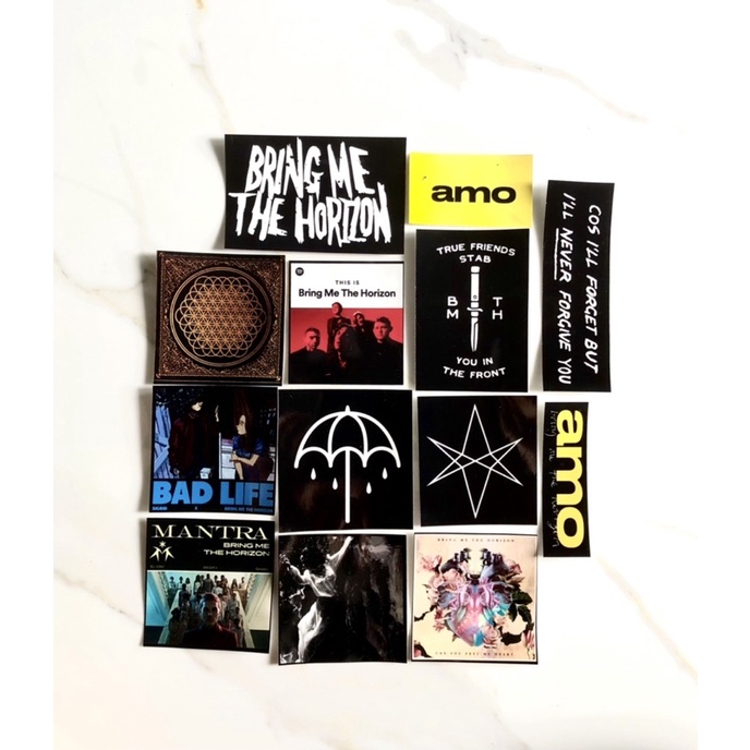 sticker pack bring me the horizon satu set a4 stiker helm aesthetic stiker skin laptop