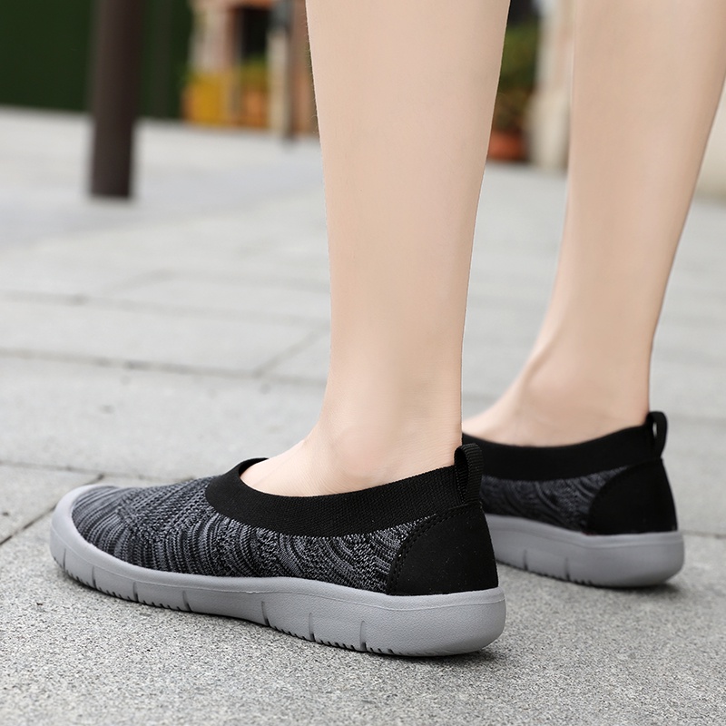 FOKU Sepatu Sneakers Wanita Sepatu Slip On Wanita Kasual Sepatu Wanita Terbaru