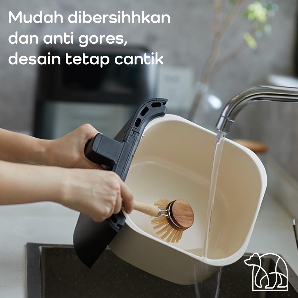 【IKONE】FURA OLAYKS Air Fryer 5L Low Power Low Watt Mesin Pengorengan Tanpa Minyak Anti Lengket Aesthetic Minimalist Modern Compact Digital Air Fryer Pelengkapan Dapur Alat Dapur Alat Masak Goreng Tanpa Minyak Perlengkapan Rumah Kitchen