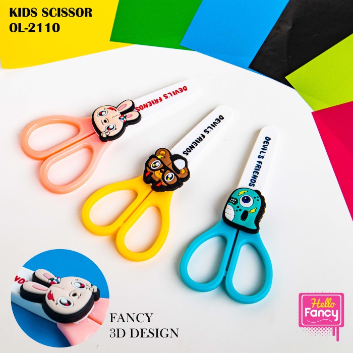 

Lucu Gunting Kertas Anak Fancy Kids Scissor / Gunting Kertas Fancy Ol-2110 Gilaa!!!