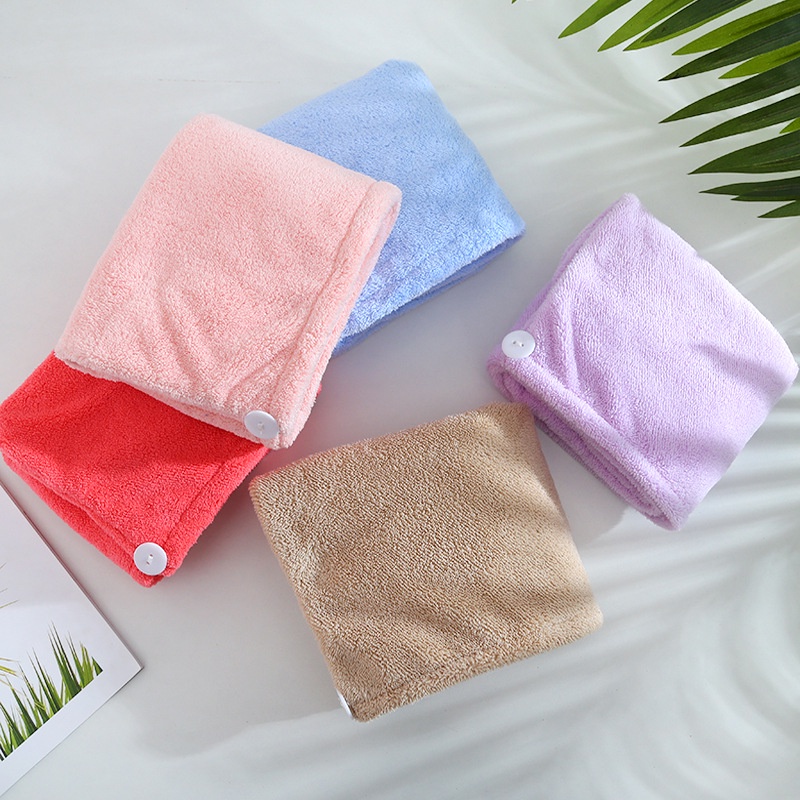Kain lap pengering Rambut Bahan Microfiber Handuk Rambut Microfiber