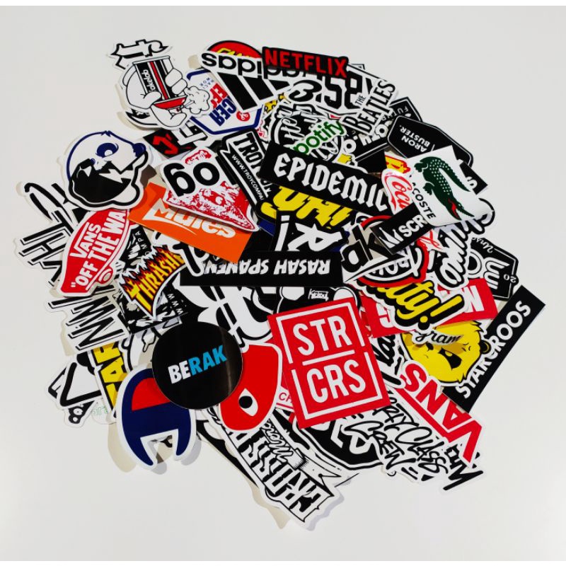

Paket Stiker Brand Distro Graftac Waterproof High Quality Random isi 30pcs