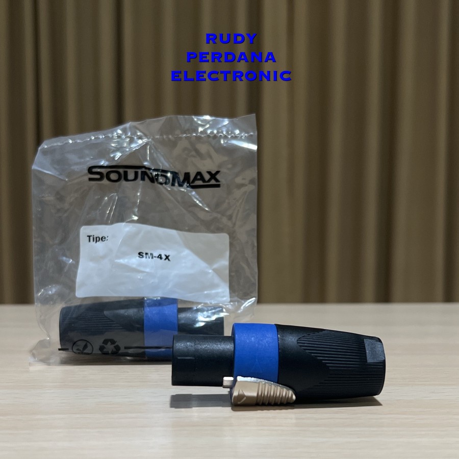 JACK SPEAKON SPIKON MALE COWOK 4P 4 PIN SOUNDMAX SM-4X